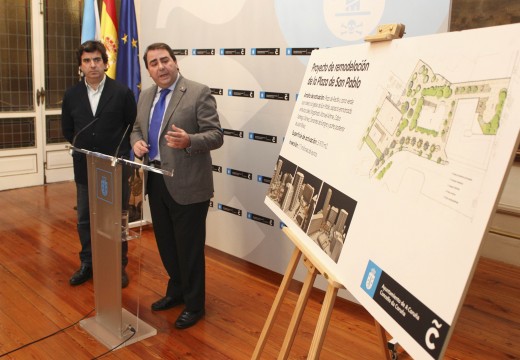 O alcalde anuncia a remodelación da praza de San Pablo, onde se crearán zonas de estanza e se multiplicará por catro o espazo para xogos infantís